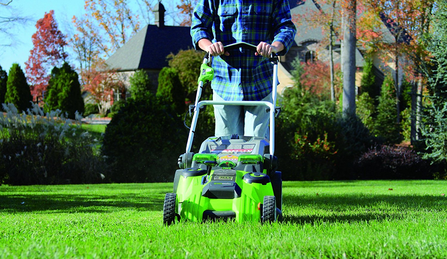 Гринворкс газонокосилка аккумуляторная Lawn Mover 49см